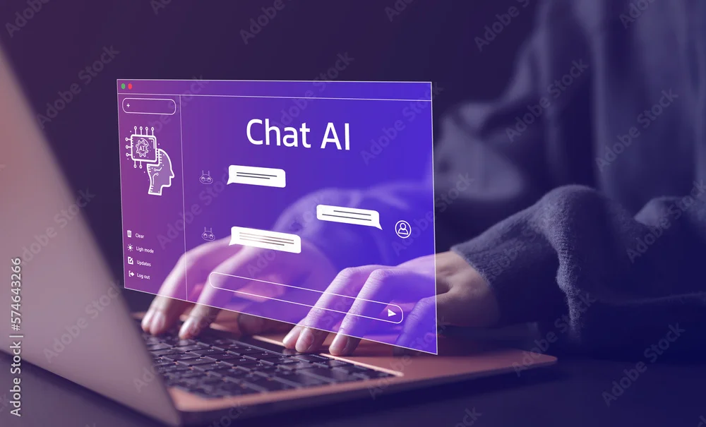 Will Chatbots Replace Search Engines in the Future? A Comprehensive Analysis 3 Chat Bot Chat with AI or Artificial Intelligence technology. Woman using a laptop computer chatting with an intelligent artificial intelligence asks for the answers he wants.. ChatGpt
